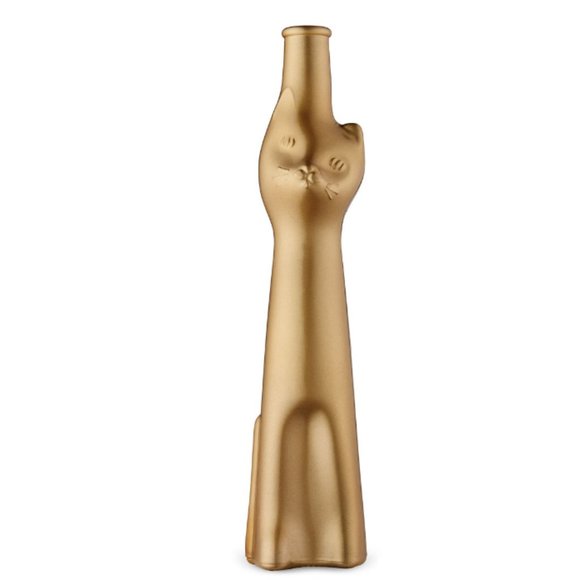 MOSELLAND Happy Cat Wine Bottle 2021- Gold - Picture 1 of 3